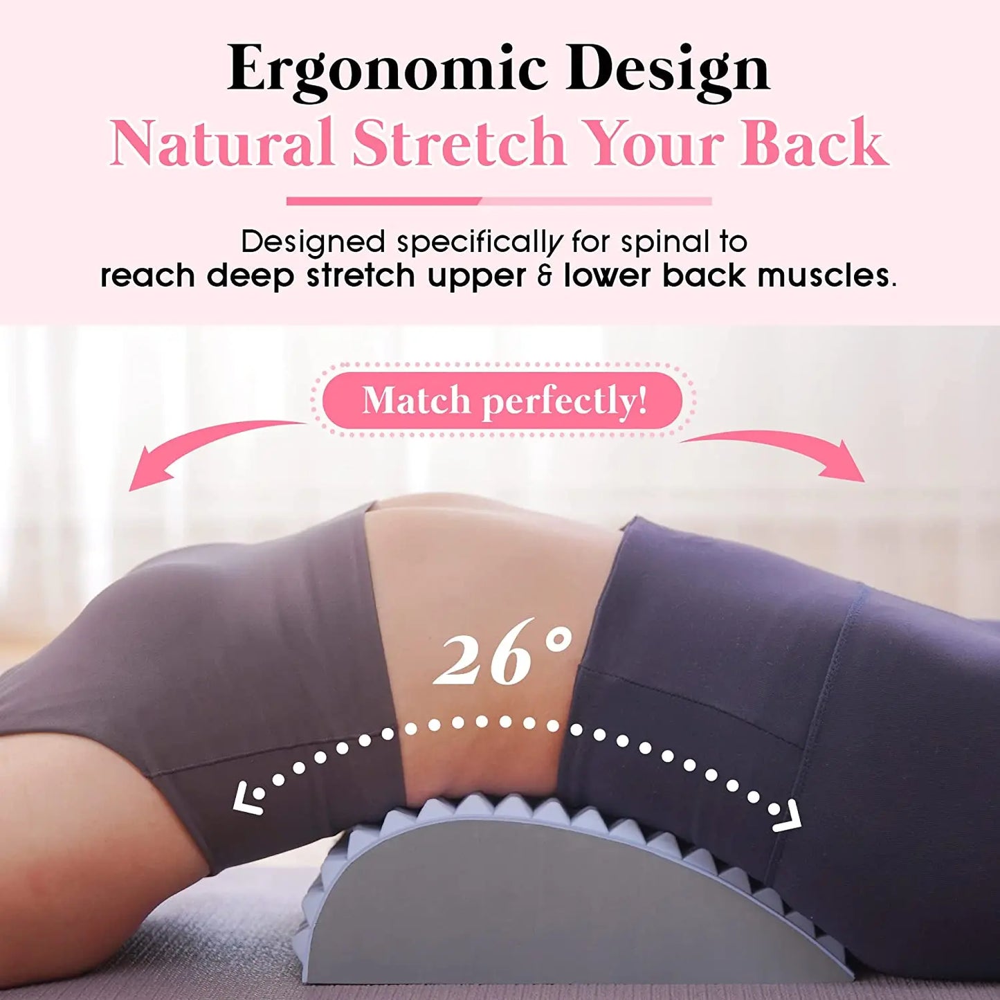 Chronic Back Pain Treatment: Stretcher Pillow for Lumbar Support and Neck Relief