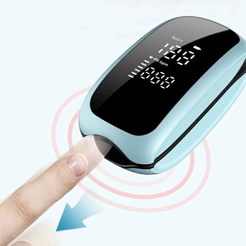 Portable SpO2 Blood Oxygen Monitor: Rechargeable Pulse Oximeter with Heart Rate Display