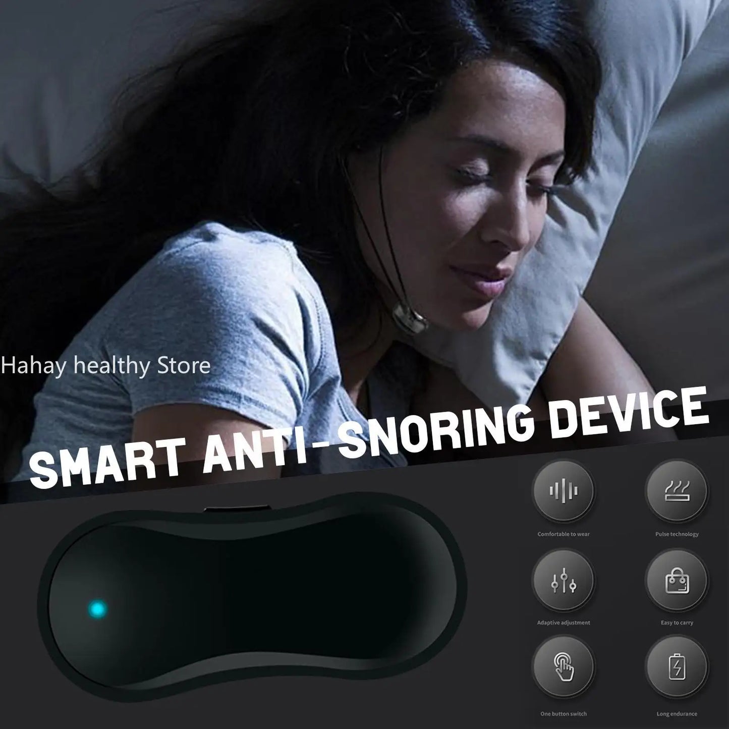 Smart Anti-Snoring Device: Portable USB Noise Reduction Muscle Stimulator for Better Sleep