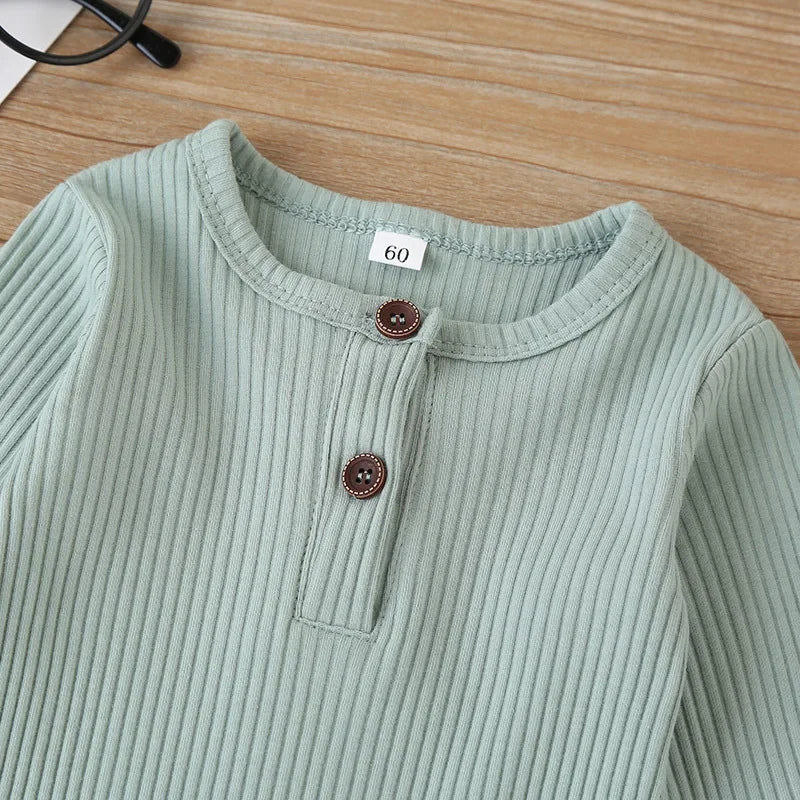 Autumn Cotton Romper for Newborns: Long Sleeve Playsuit for Infants