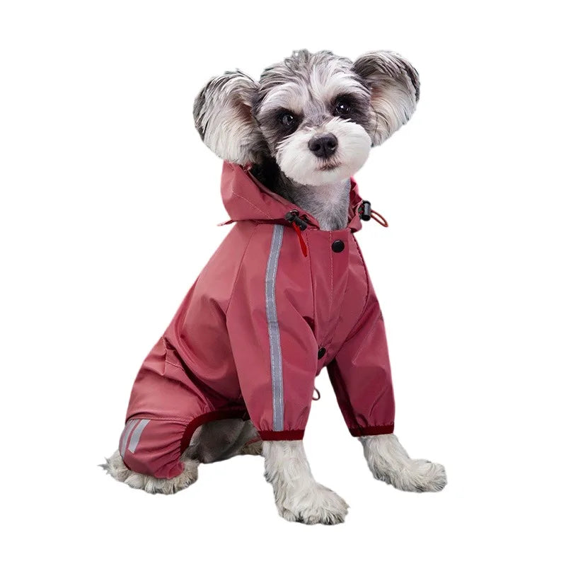 Reflective Raincoat for Dogs: Waterproof Overalls for Small and Medium Pets