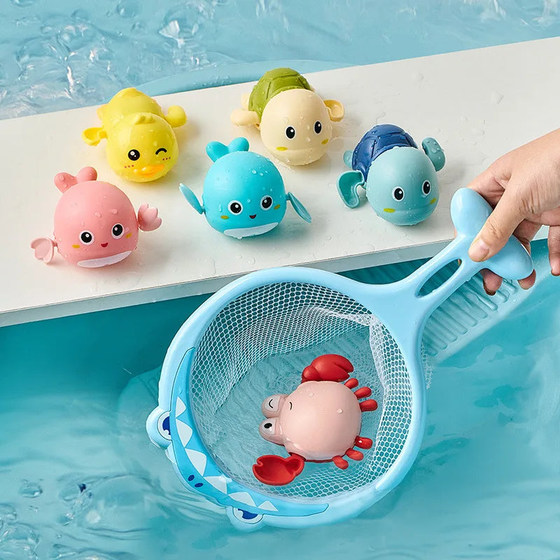 Baby Bath Toys: Clockwork Swimming Dolls for Fun Water Play in the Bathtub