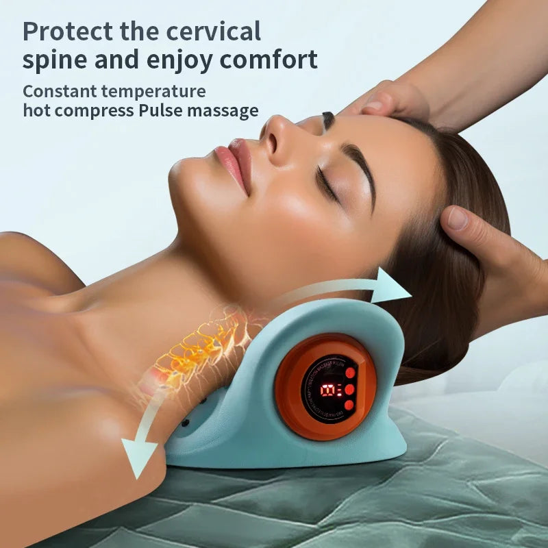 Multifunctional Electric Neck Massager: Vibration and Heat Therapy for Cervical Spine Relief
