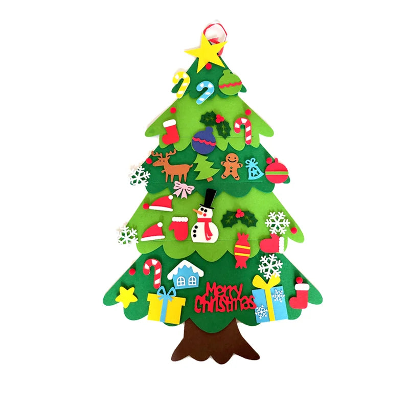 DIY Christmas Tree Decoration: Felt Ornaments for Home Holiday Cheer and Kids' Gifts