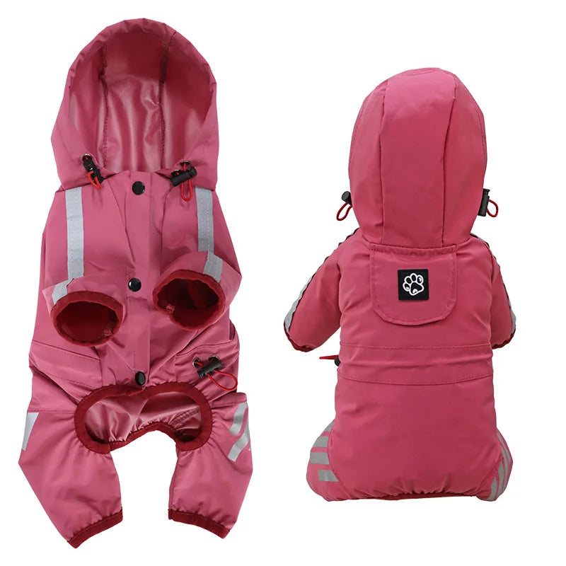 Reflective Raincoat for Dogs: Waterproof Overalls for Small and Medium Pets