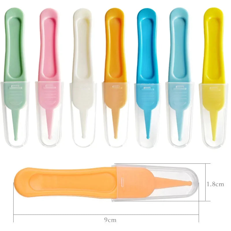 1PC Infant Ear and Nose Cleaner: Safe Round Head Tweezers for Baby Care