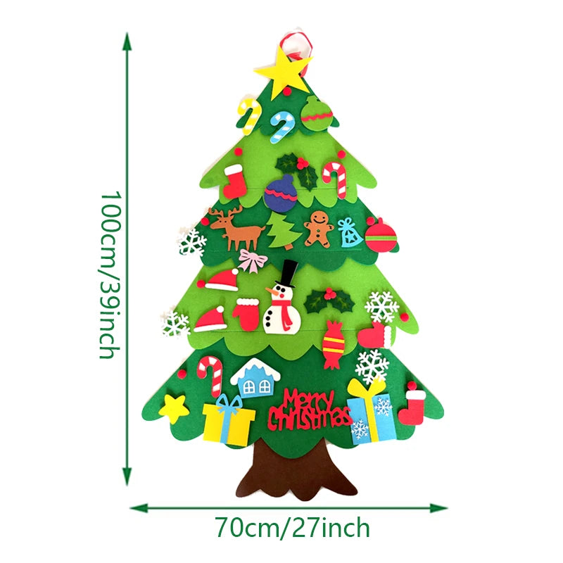 DIY Christmas Tree Decoration: Felt Ornaments for Home Holiday Cheer and Kids' Gifts