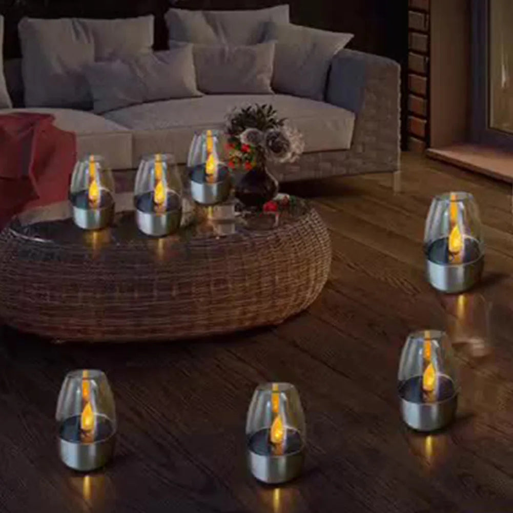 Outdoor Solar Candle Lights: Warm LED Night Lights for Parties, Halloween, and Festive Decor