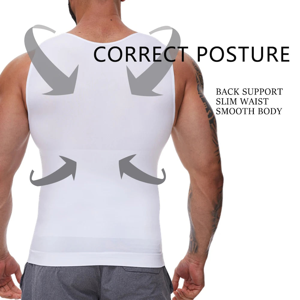 Men's Compression Vest: Tummy Control Shapewear for a Slimmer Abdomen