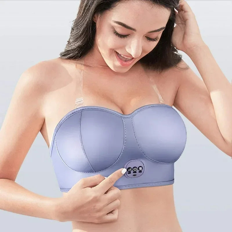 Electric Breast Massager: Wireless Bra for Enhancement and Hot Compress