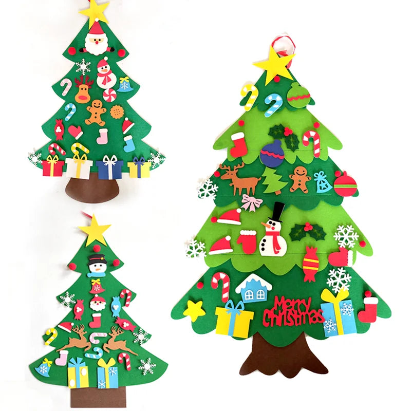 DIY Christmas Tree Decoration: Felt Ornaments for Home Holiday Cheer and Kids' Gifts