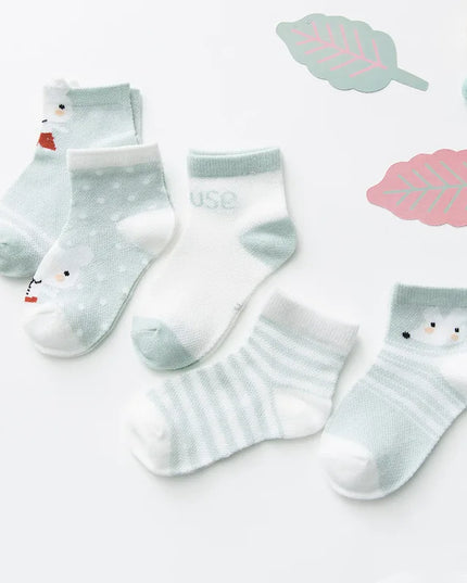 5 Pairs of Cute Infant Baby Socks