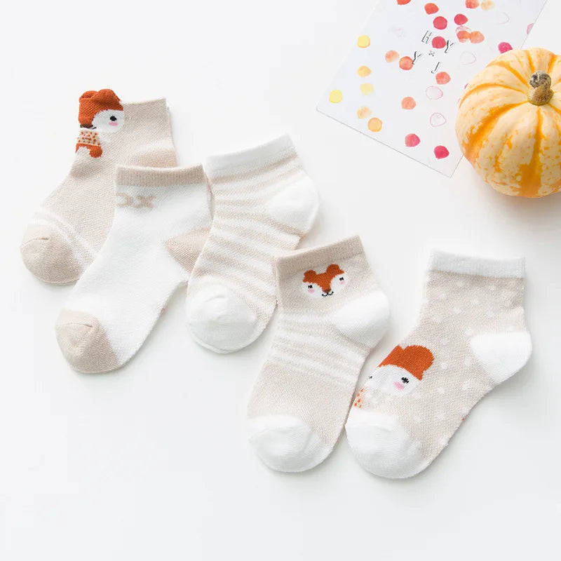 5 Pairs of Cute Infant Baby Socks