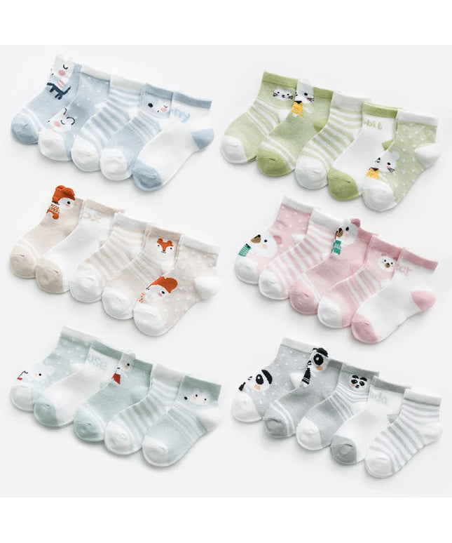 5 Pairs of Cute Infant Baby Socks
