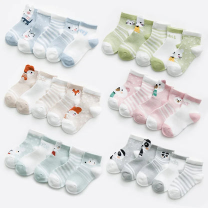 5 Pairs of Cute Infant Baby Socks