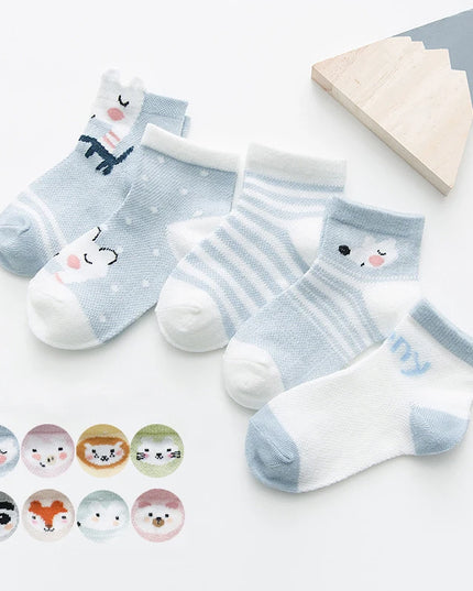 5 Pairs of Cute Infant Baby Socks