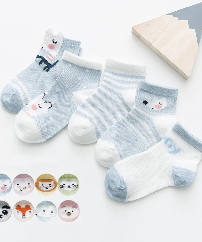 5 Pairs of Cute Infant Baby Socks