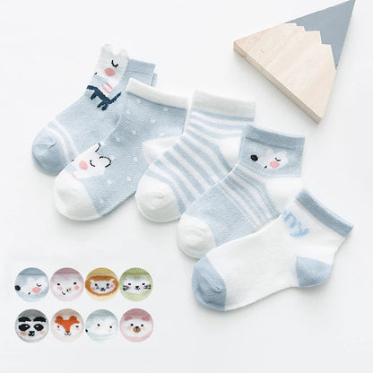 5 Pairs of Cute Infant Baby Socks