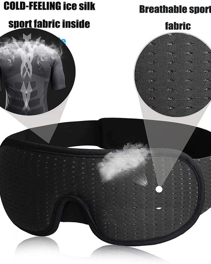 3D Padded Sleep Eye Mask: Light-Blocking Blindfold for Restful Sleep and Relaxation