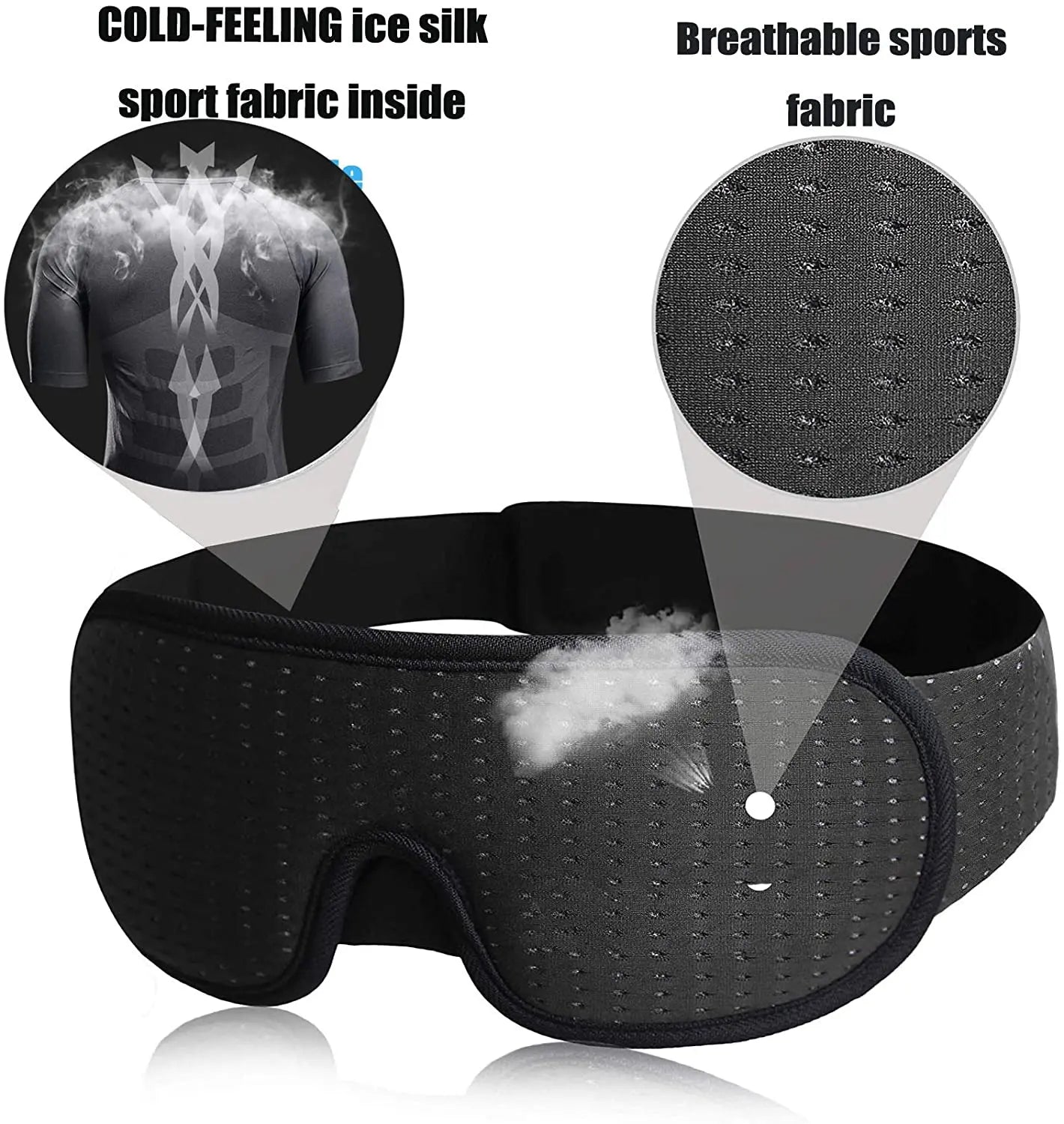 3D Padded Sleep Eye Mask: Light-Blocking Blindfold for Restful Sleep and Relaxation