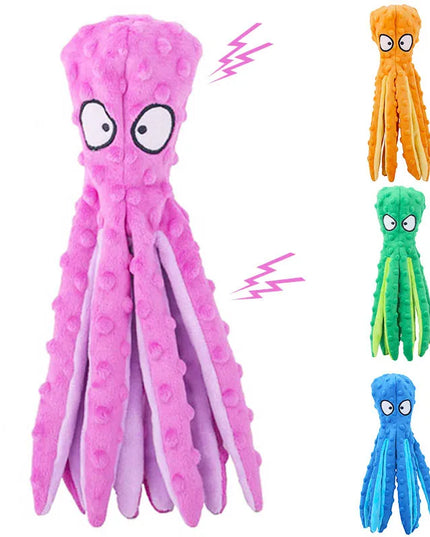 Interactive Plush Dog Toy: Voice Octopus Shell Puzzle for Teeth Cleaning and Chewing
