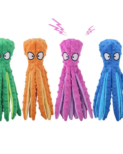 Interactive Plush Dog Toy: Voice Octopus Shell Puzzle for Teeth Cleaning and Chewing