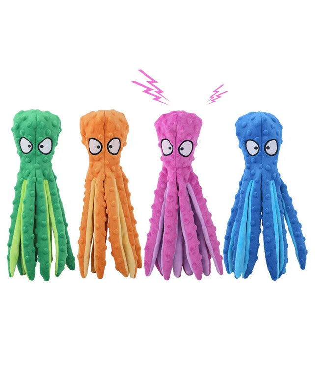 Interactive Plush Dog Toy: Voice Octopus Shell Puzzle for Teeth Cleaning and Chewing