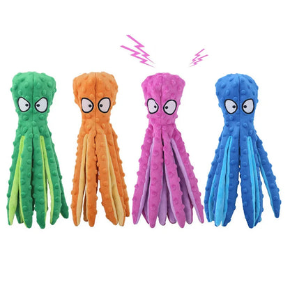 Interactive Plush Dog Toy: Voice Octopus Shell Puzzle for Teeth Cleaning and Chewing