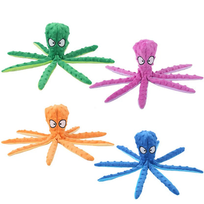 Interactive Plush Dog Toy: Voice Octopus Shell Puzzle for Teeth Cleaning and Chewing