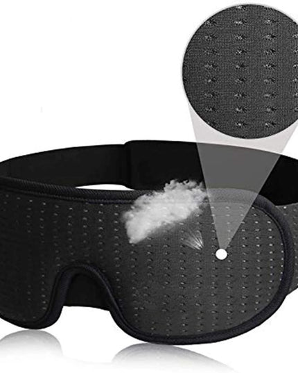 3D Padded Sleep Eye Mask: Light-Blocking Blindfold for Restful Sleep and Relaxation