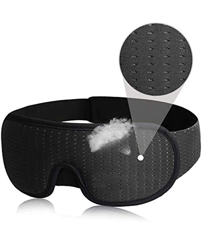 3D Padded Sleep Eye Mask: Light-Blocking Blindfold for Restful Sleep and Relaxation