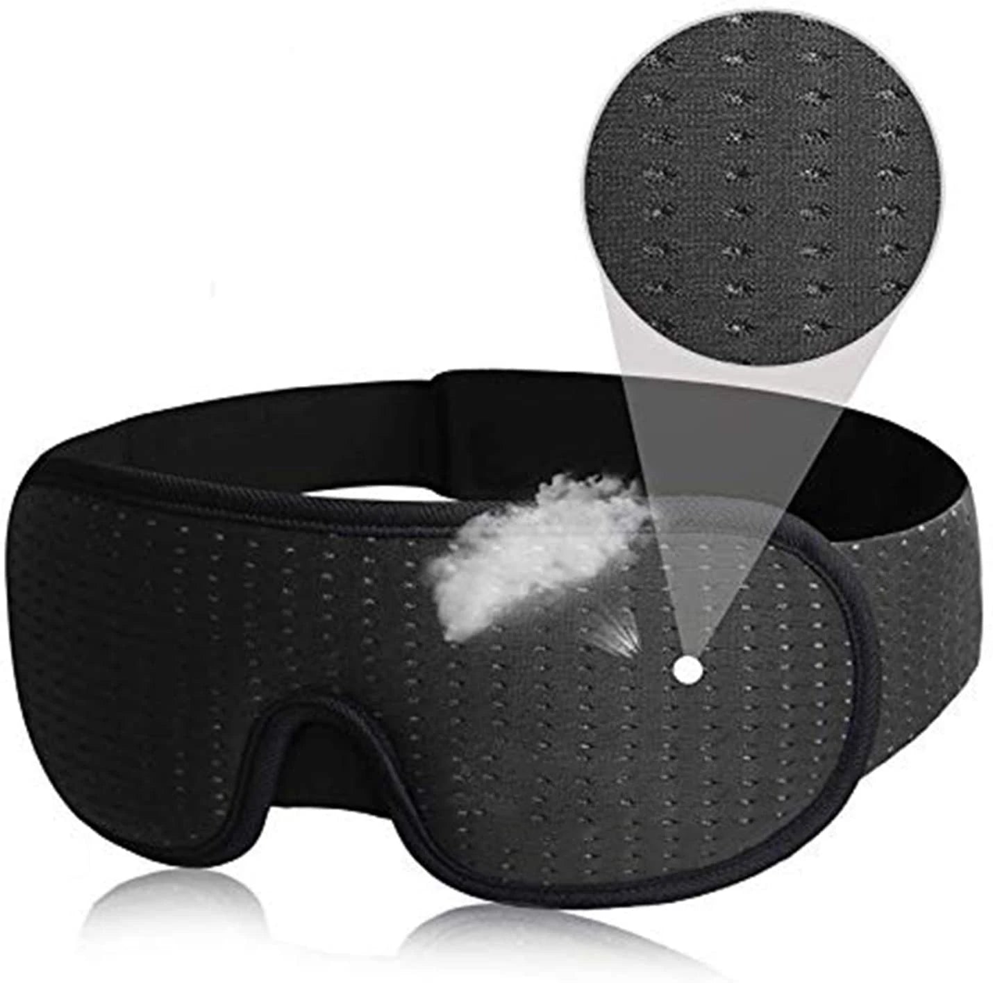 3D Padded Sleep Eye Mask: Light-Blocking Blindfold for Restful Sleep and Relaxation