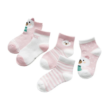 5 Pairs of Cute Infant Baby Socks