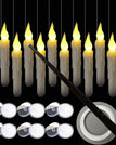 Magic wand-round hook-warm white flash remote control rod wax