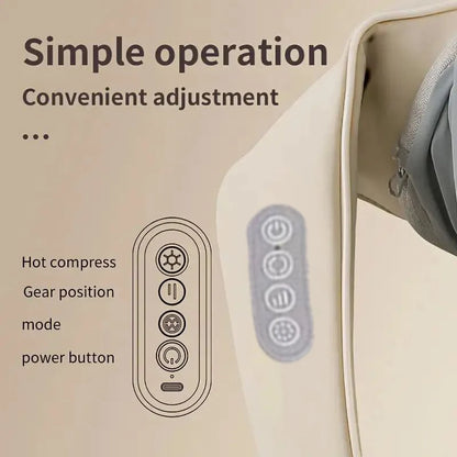 Multi-Functional U-Shaped Kneading Massage Cape: Cervical Spine and Shoulder Massager