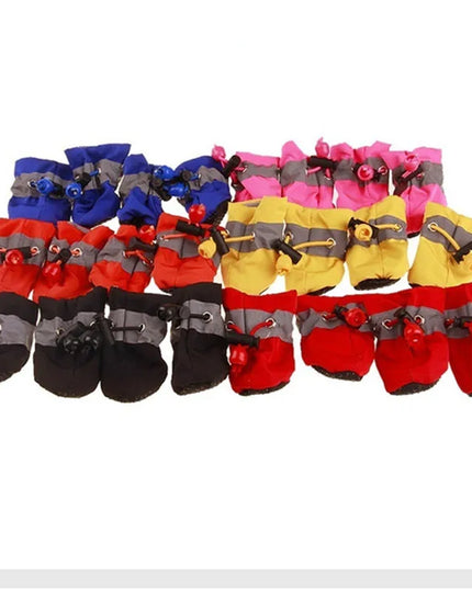 Waterproof Pet Dog/ Cat Shoes (4pcs): Non-Slip Rain Boots for Small Dogs and Cats