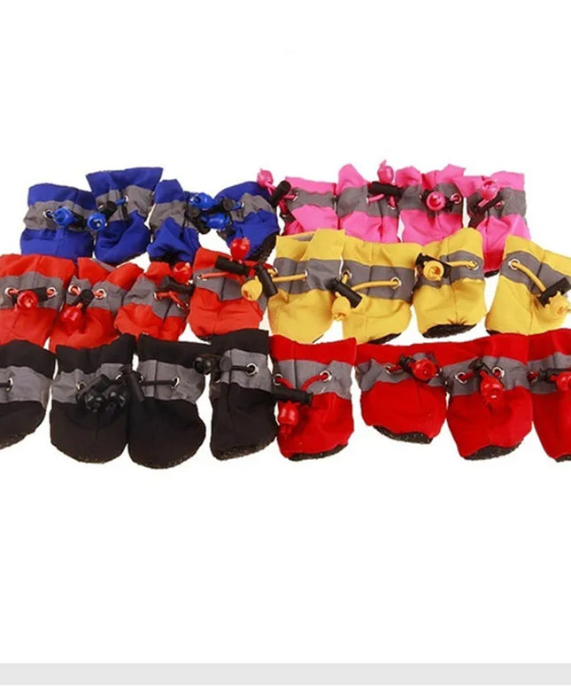 Waterproof Pet Dog/ Cat Shoes (4pcs): Non-Slip Rain Boots for Small Dogs and Cats