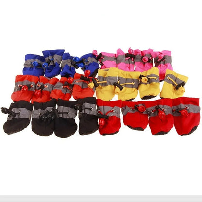 Waterproof Pet Dog/ Cat Shoes (4pcs): Non-Slip Rain Boots for Small Dogs and Cats