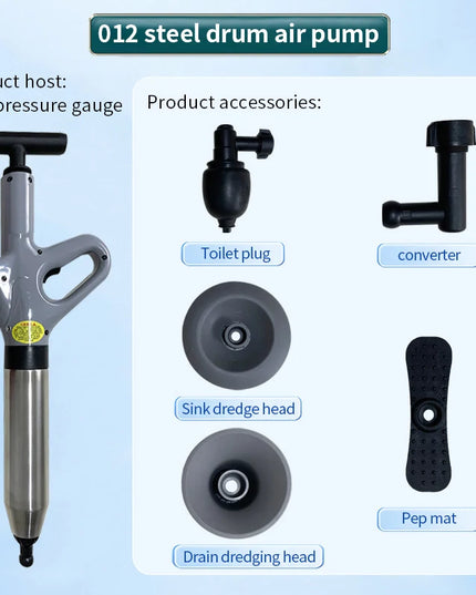 High-Pressure Toilet Pipe Dredger: Durable Stainless Steel Tool Set for Efficient Drain Cleaning