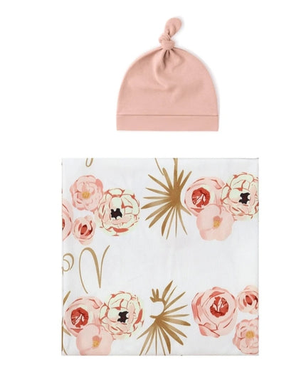 Baby Swaddle and Hat set