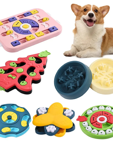 Pet Puzzle Toy: Slow Feeding Dog Bowl for Puppies - Interactive IQ Food Dispenser