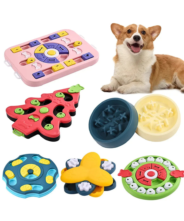 Pet Puzzle Toy: Slow Feeding Dog Bowl for Puppies - Interactive IQ Food Dispenser