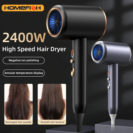 High-Power Hair Dryer: F33 T821 Salon Tool with 2000-2400W, Anion Function, and Unfoldable Handle