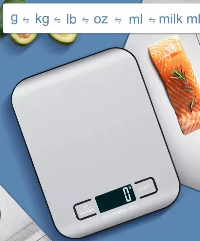 Electronic Kitchen Scale: 5kg/1g Weighing Tool with LED Display for Home, Food, and Jewelry