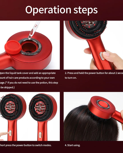 Electric Vibration Massage Comb: Red Light Therapy for Hair Growth and Scalp Care