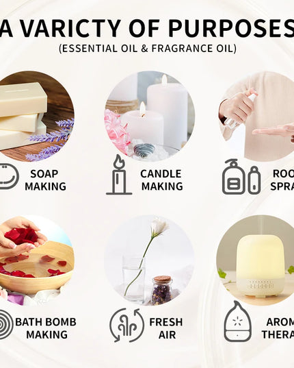 10ml Essential Oil - Natural Fruit Flavoring Oil for Diffusers