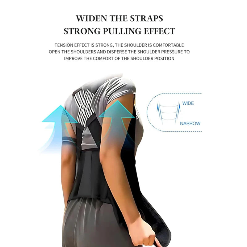 Adjustable Back Posture Corrector Brace: Breathable Support for Kids, and Adults