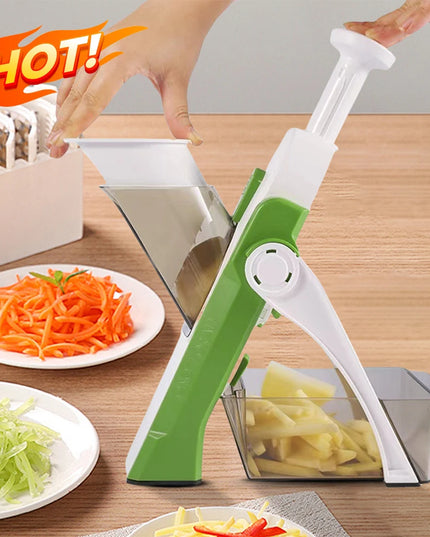 Multi-Functional Vegetable Slicer: Safe Chopper for Potatoes, Shredders, and Kitchen Gadgets