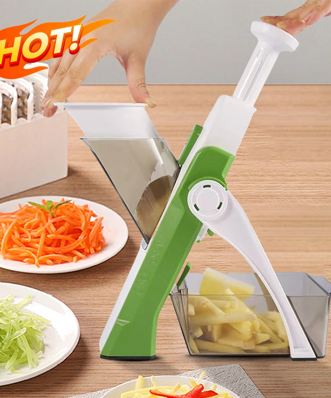 Multi-Functional Vegetable Slicer: Safe Chopper for Potatoes, Shredders, and Kitchen Gadgets