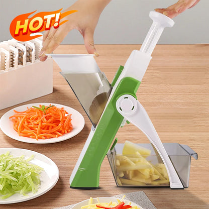 Multi-Functional Vegetable Slicer: Safe Chopper for Potatoes, Shredders, and Kitchen Gadgets